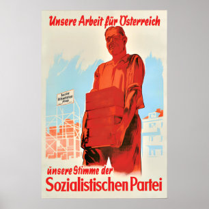 Poster Cartaz Eleitoral do Partido Socialista Austríaco N