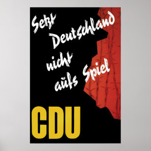 Poster Cartaz Eleitoral Federal CDU 1961 Não comprometa