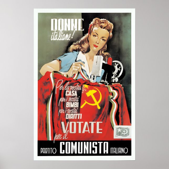 Poster Cartaz eleitoral Mulheres da Itália! Para sua casa (Frente)