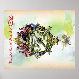 Poster Cartaz em Aquarela do Mágico de Oz Clássico
