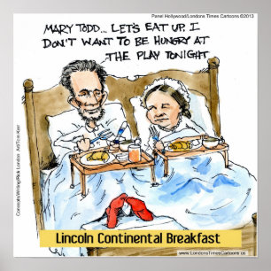 Pôster Cartaz engraçado de Abe Lincoln & Mary Todd na cam