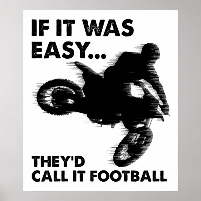Poster Cartaz Engraçado de Futebol Fácil (Frente)