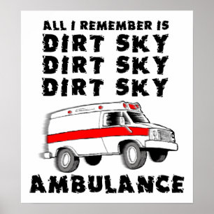 Pôster Cartaz Engraçado de Moto Motocross Ambulância Céu