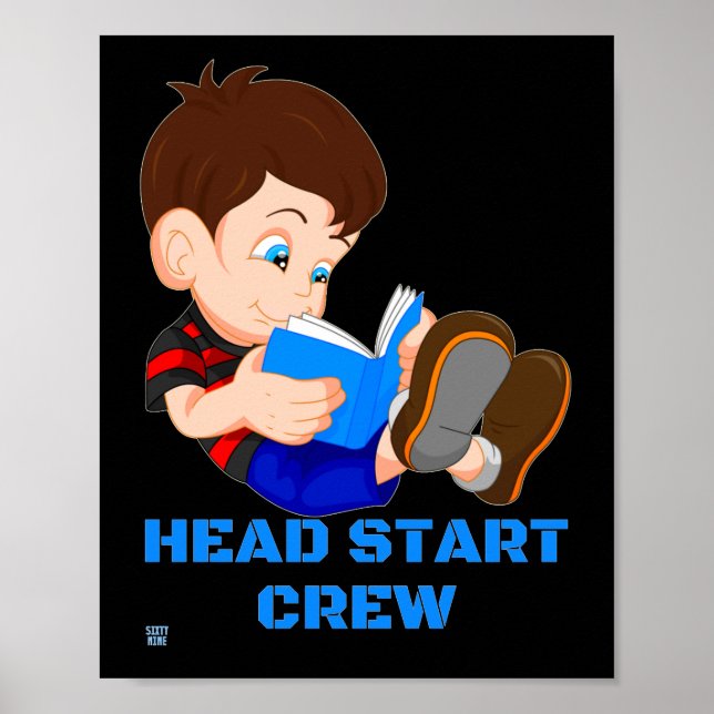 Poster cartaz engraçado  "EQUIPE HEAD START" (Frente)