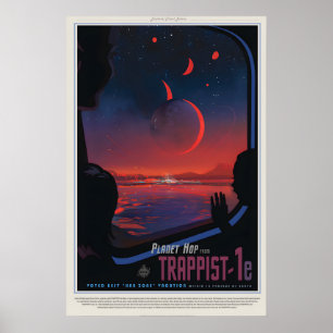 Poster Cartaz Espacial da Nasa, Arte de Parede Retro, Via