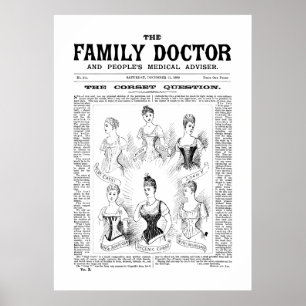 Poster Cartaz Espartilhos O Médico da Família 21 Dez 1889