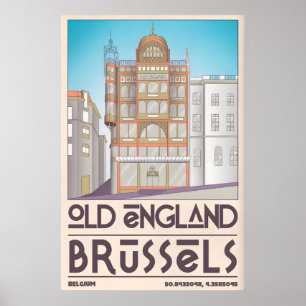 Poster Cartaz Estilizado da Cidade de Bruxelas
