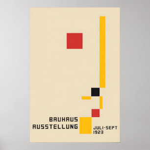 Poster Cartaz Exposição de Design Bauhaus 1923 Alemanha