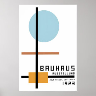 Poster Cartaz Exposição de Design Bauhaus Anos 1920 Alema