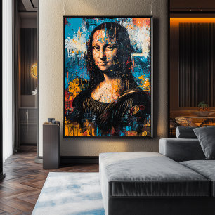Poster Cartaz Expressionista Mona Lisa – Contemporâneo Ou