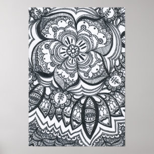 Pôster Cartaz Eyed da mandala da flor