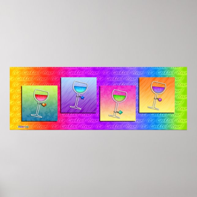Pôster Cartaz, Faixa - Vinho Pop Art (Frente)