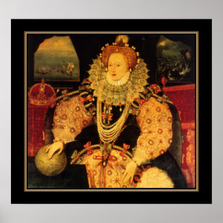 Pôster Cartaz Famoso Vintage Elizabeth I da Inglaterra
