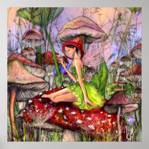 Poster Cartaz Fantasia de Cogumelos