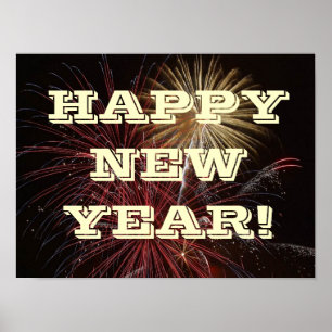 Pôster Cartaz Feliz Ano Novo
