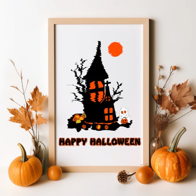 Poster Cartaz Feliz Halloween (Criador carregado)