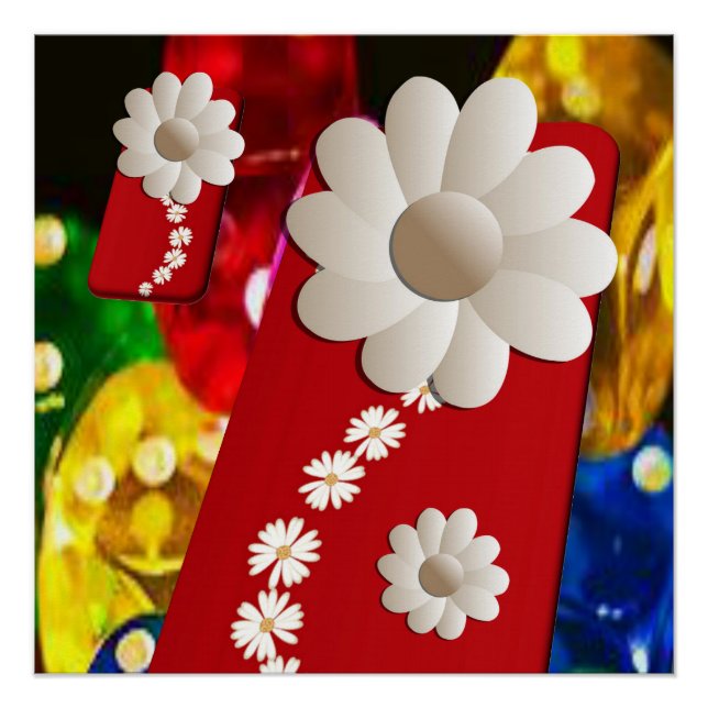 Pôster Cartaz Floral (Frente)