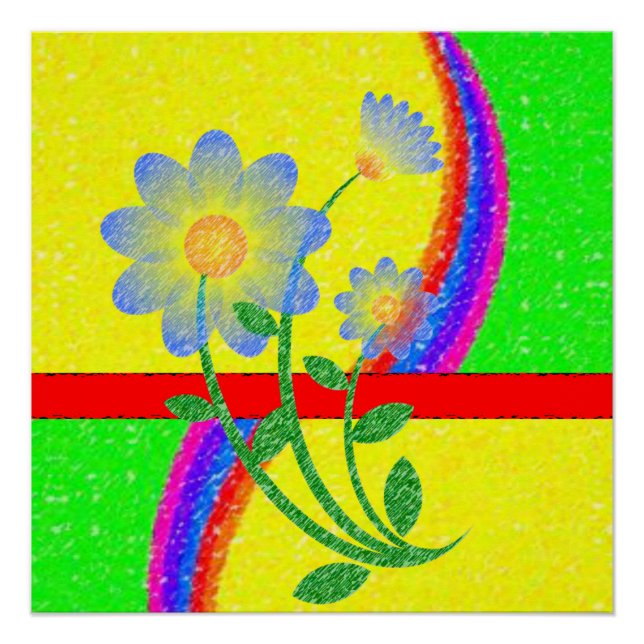Pôster Cartaz Floral (Frente)
