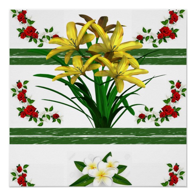 Pôster Cartaz Floral (Frente)