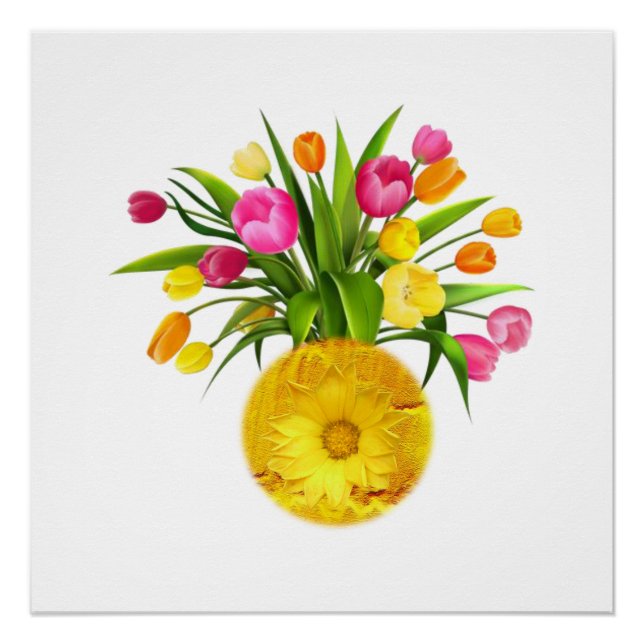 Pôster Cartaz Floral (Frente)