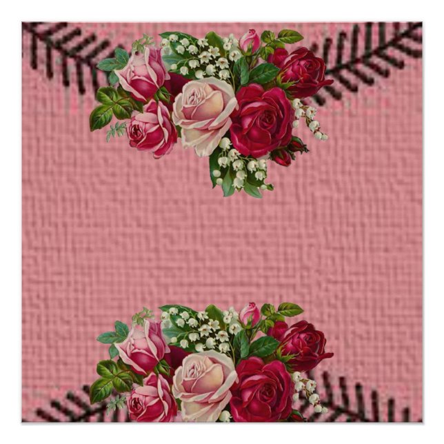 Pôster Cartaz Floral (Frente)