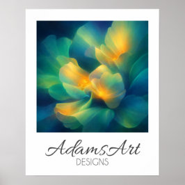 Poster Cartaz Floral Paisagem de Sonho Luminosa