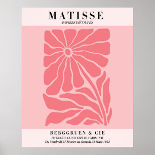 Poster Cartaz Floral Rosa Corado   Arte de Parede no Esti