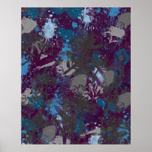 Poster Cartaz Floral Sombrio