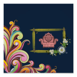 Pôster Cartaz Floral Vitoriano