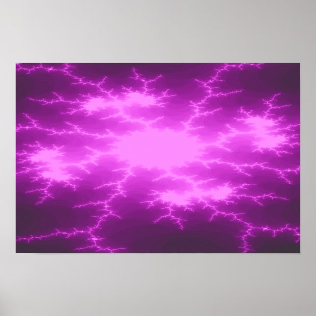 Pôster Cartaz Fractal Mega Relâmpago (Frente)