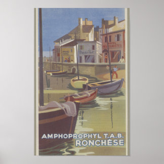 Poster Cartaz Francês da Vacina Ampho Ronchèse de 1910