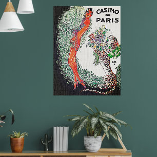 Poster Cartaz Francês Vintage Art Déco Casino de Paris