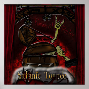Poster Cartaz "Funeral Parlor" do Satanic Toupee