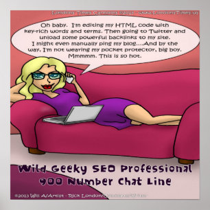 Pôster Cartaz Geeky 900 Number SEO Girls Gone Wild