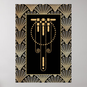 Poster Cartaz Glamouroso Art Déco.