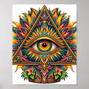 Poster Cartaz Golden Fern Eye