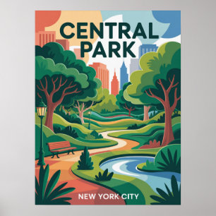 Poster Cartaz Gráfico Vetorial do Central Park