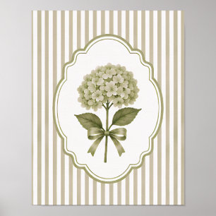 Poster (CARTAZ) Haste Floral Verde Antigo Cottagecore