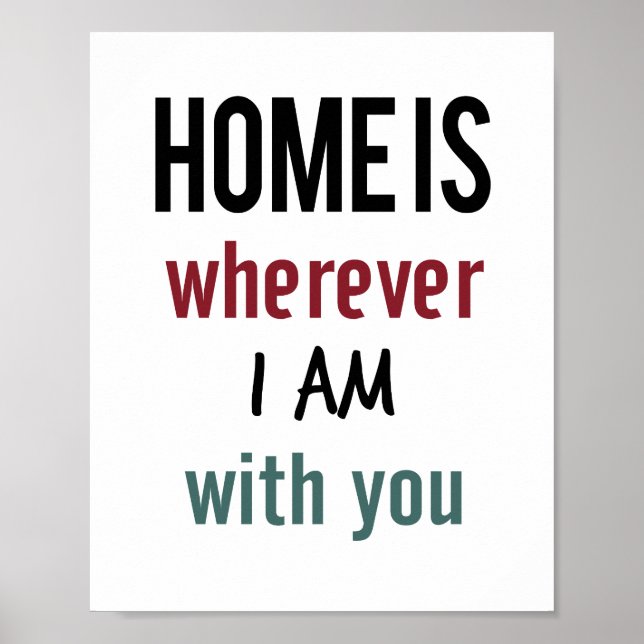 Poster Cartaz Home Is (tamanho padrão de moldura) (Frente)