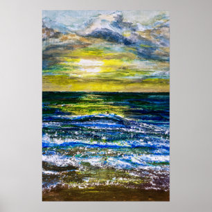 Poster Cartaz - Humores do Mar ao Pôr do Sol