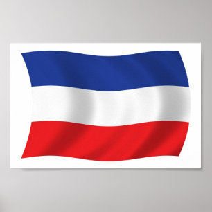 Pôster Cartaz Impresso da Bandeira da Iugoslávia