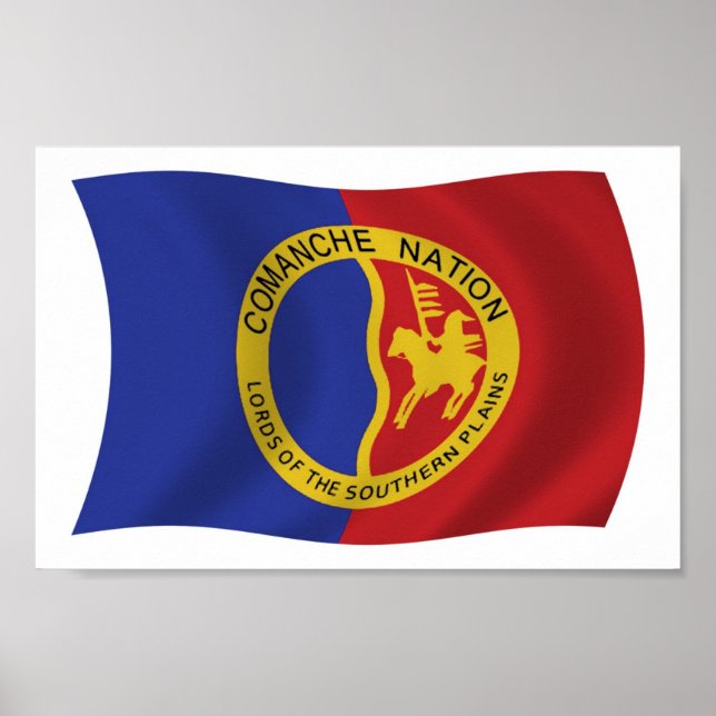 Poster Cartaz Impresso da Bandeira da Nação Comanche (Frente)