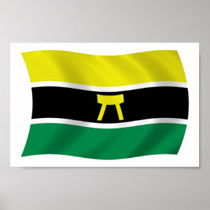 Pôster Cartaz Impresso da Bandeira do Povo Ashanti