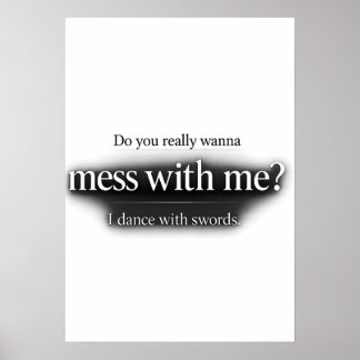 Poster Cartaz Imprimível da Dança da Espada "Mexa Comigo"