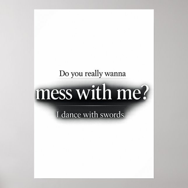 Poster Cartaz Imprimível da Dança da Espada "Mexa Comigo" (Frente)