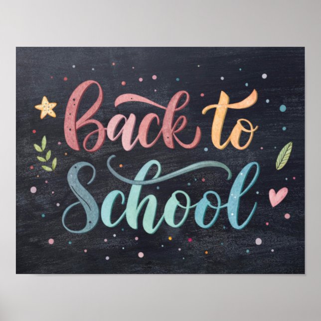Poster Cartaz Imprimível de Volta às Aulas (Frente)
