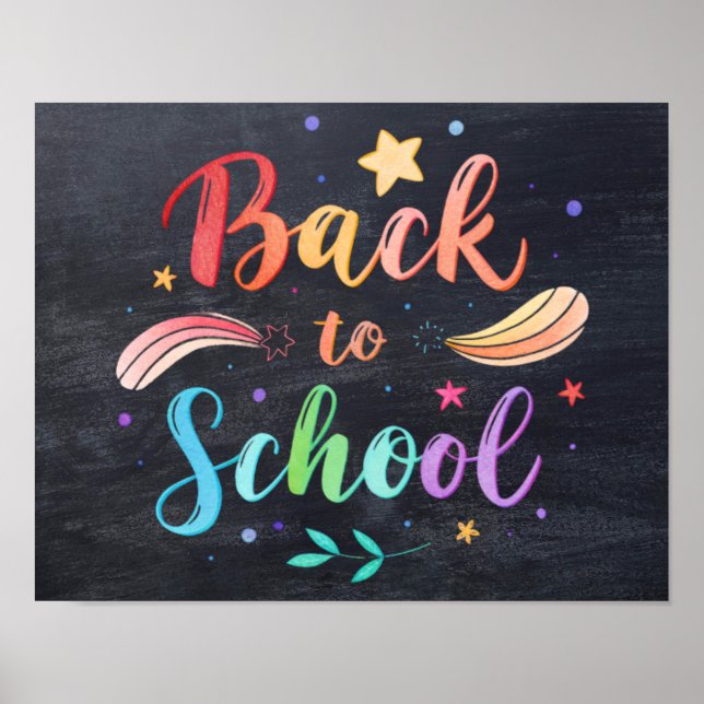 Poster Cartaz Imprimível de Volta às Aulas (Frente)
