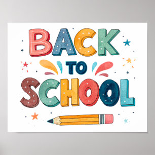 Poster Cartaz Imprimível de Volta às Aulas