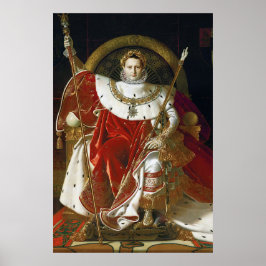 Poster Cartaz Ingres – Napoleão I em Seu Trono Imperial