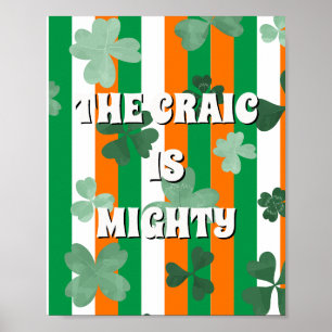 Poster Cartaz inspirado na bandeira irlandesa, The craic